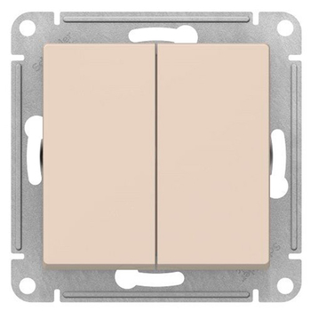 Переключатель Schneider Electric AtlasDesign 2-клавишный сх.6, 10АХ, бежевый механизм - Электрика, НВА - Выключатели и розетки - Выключатели - . Магазин оборудования для автономного и резервного электропитания Ekosolar.ru в Протвино