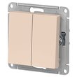 Переключатель Schneider Electric AtlasDesign 2-клавишный сх.6, 10АХ, бежевый механизм - Электрика, НВА - Выключатели и розетки - Выключатели - . Магазин оборудования для автономного и резервного электропитания Ekosolar.ru в Протвино